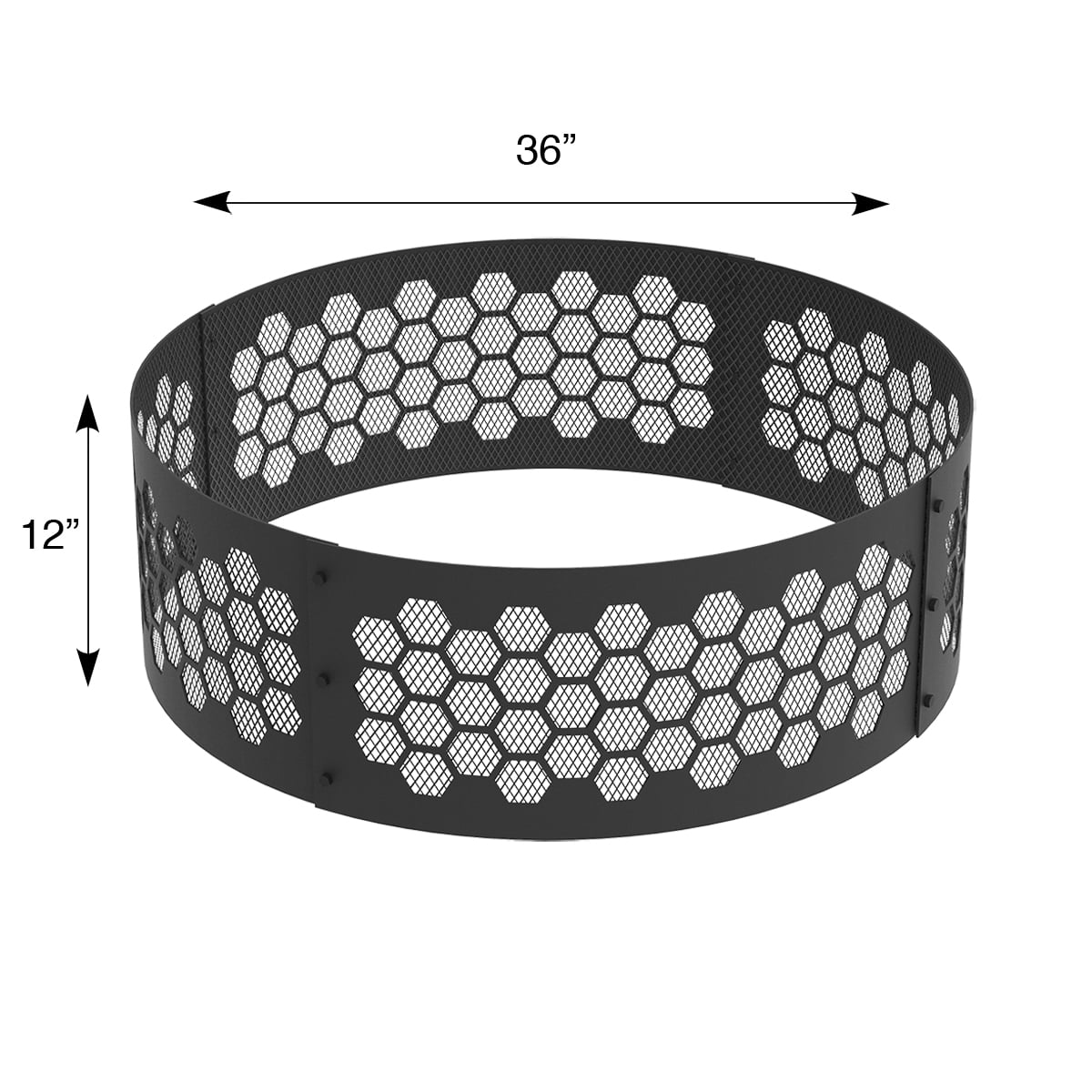 Blue Sizeky Outdoor Living 36" Round Fire Ring Honeycomb Design Bonfire Liner