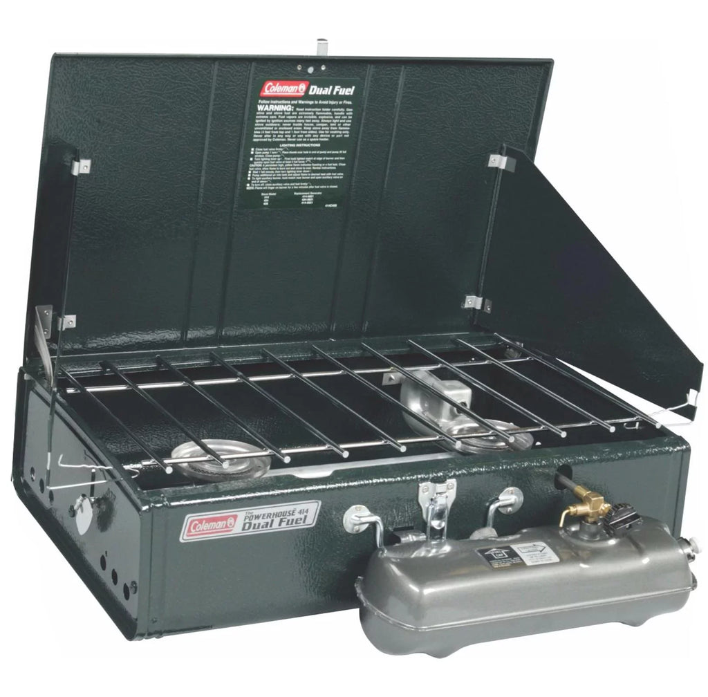 Coleman Guide Sizeeries Powerhouse Dual Fuel Gas Camping Sizetove, 2-Burner