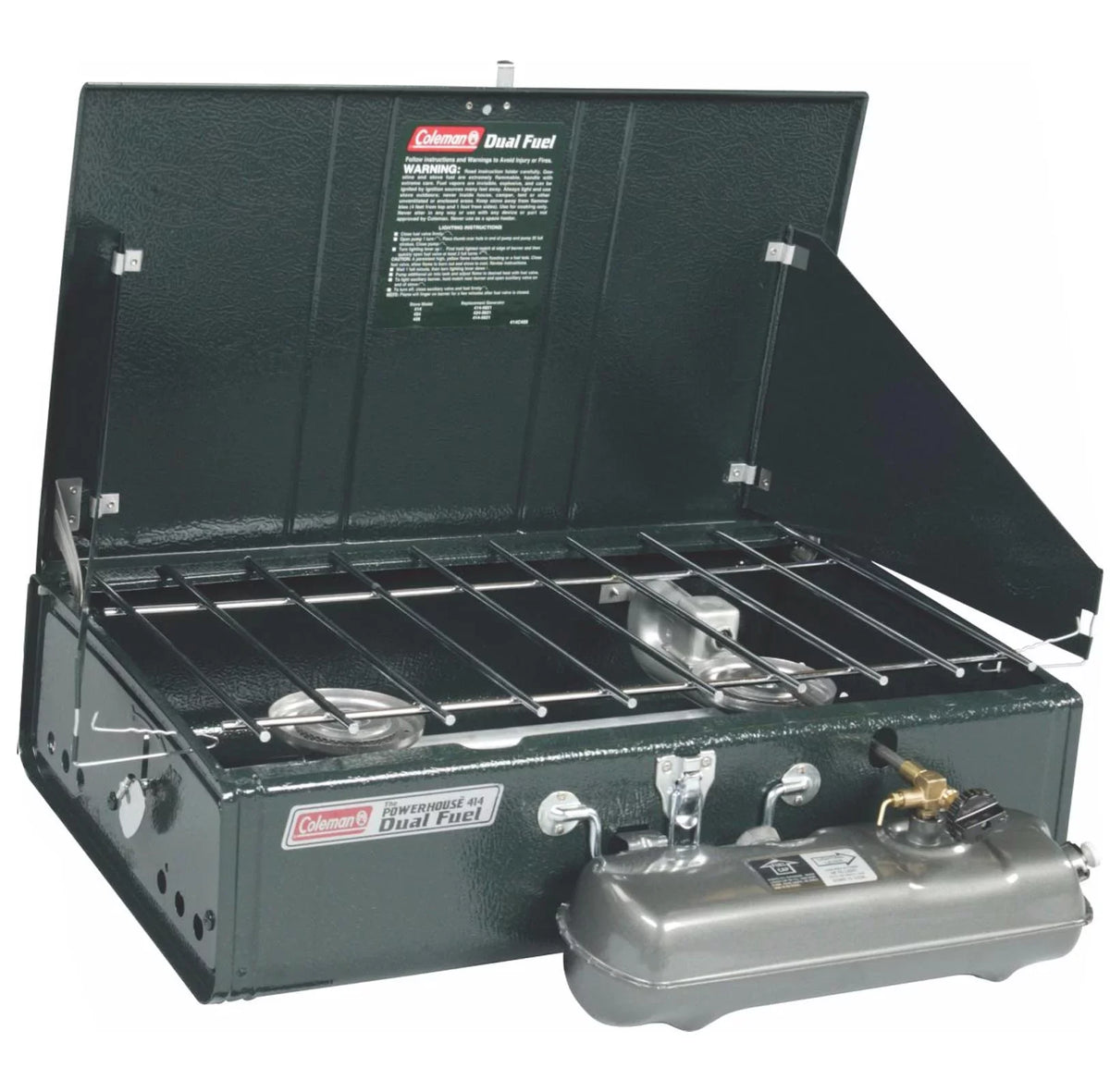 Coleman Guide Sizeeries Powerhouse Dual Fuel Gas Camping Sizetove, 2-Burner