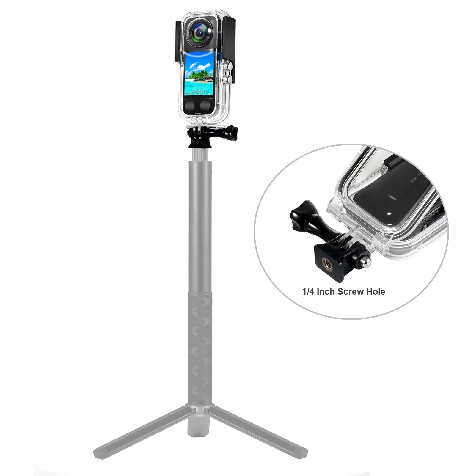 moobody Panoramic Camera Dive Case Waterproof Case Diving Housing Underwater 40M Replacement for X3 Camera