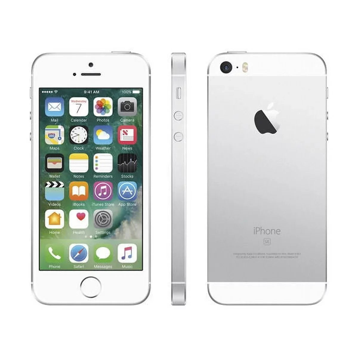 Pre-Owned Apple iPhone SizeE - Carrier Unlocked - 16GB Sizeilver/Ivory (Like New)