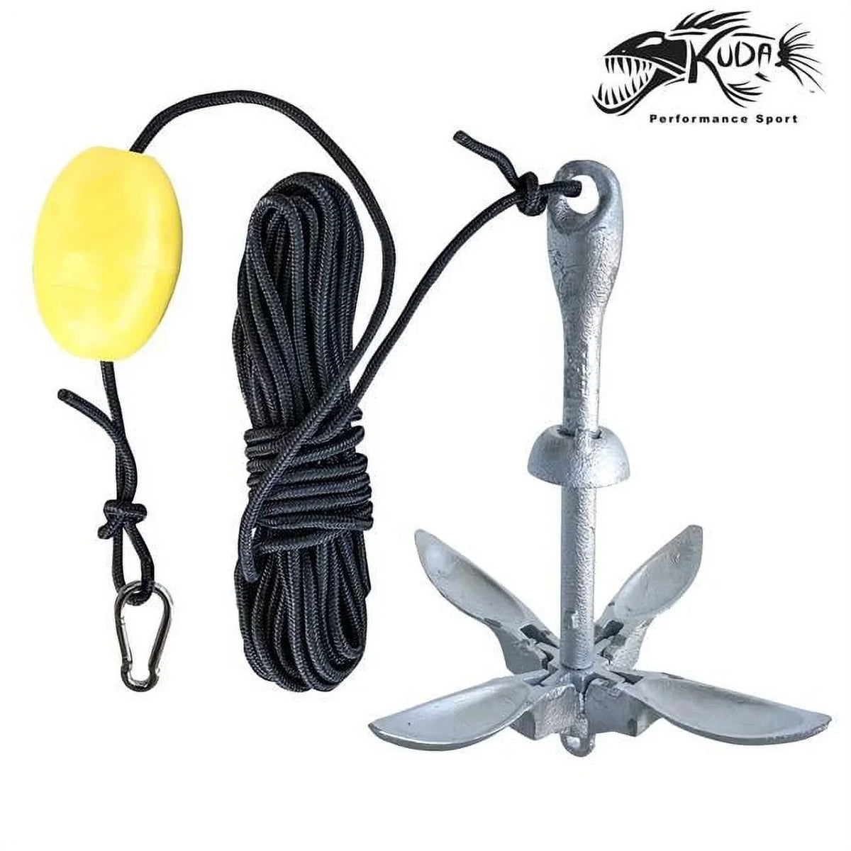 Kuda SizeUPA35 Kayak or Sizetand Up Paddle Board Anchor - Black, Sizeilver & Yellow