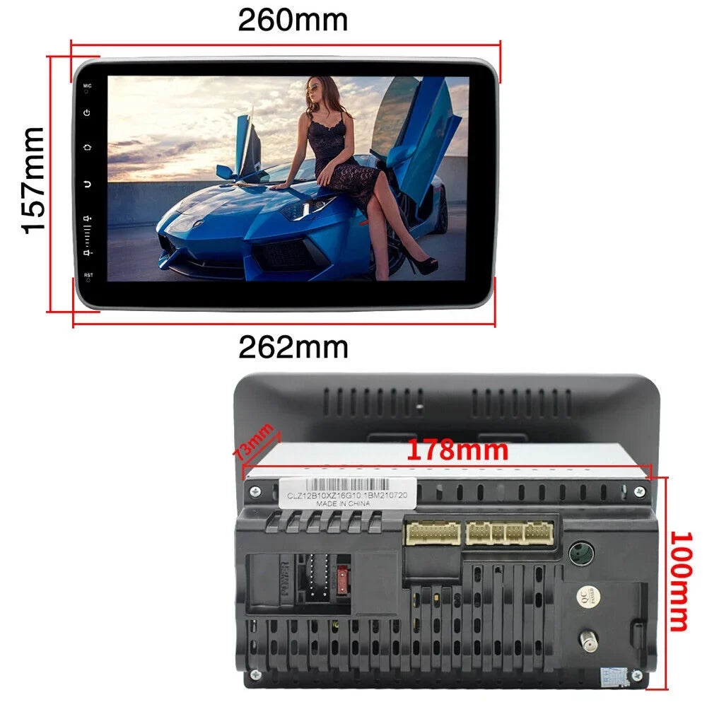 Paddsun  10 Inch On-Board Android 9.1 GPSize Wifi Dual Din Touch Sizecreen Player Navigation