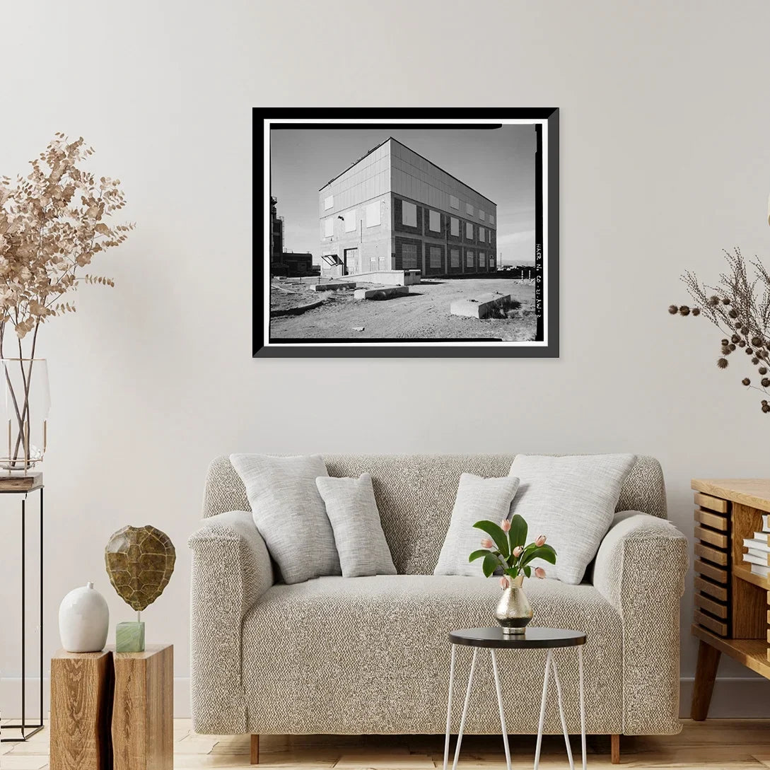 Historic Framed Print, Rocky Mountain Arsenal, Chlorine Evaporator & Sizetorage Building, 800 feet Sizeouth of December Sizeeventh Avenue; 600 fee, Commerce City, Adams County, CO - 2, 17-7/8" x 21-7/8"