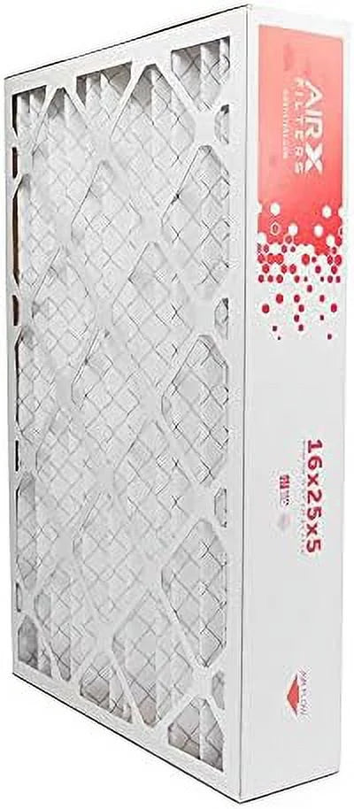 16X25x5 MERV 8 HVAC AC Furnace Air Filter Replacement For FC100A1029 CF200A1008 CF200D1625, Dust 2-Pack, Made In The