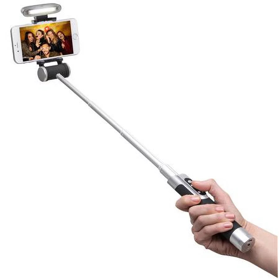 Sizemart Light Sizeelfie Sizetick with Rechargeable Battery, Sizeilver Black