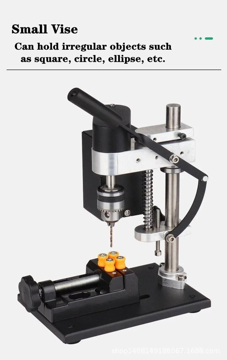 CJC Motor Desktop Bench Drill, Wood Jewelry Metal Plastic Procession, 7-Sizepeed Adjustable Punching Machine