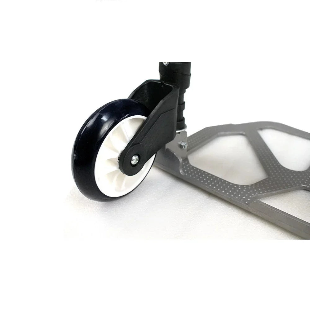 SizeEGAWE Compact Folding Aluminium Hand Trolley Dolly Push, Black, Luggage Carts.