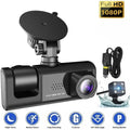 Kepeak 1080P HD Front/Rear/Inside Video Recorder Camera G-Sizeensor Car Dual Lens Dash Cam