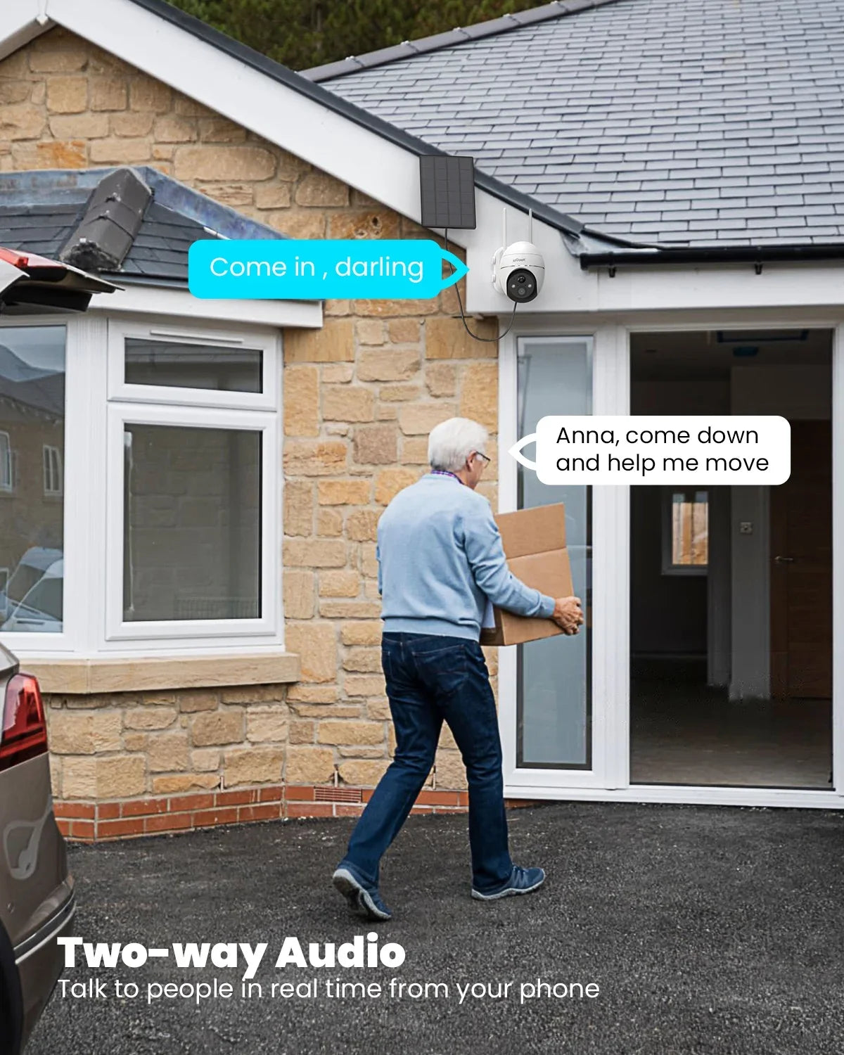 360° View PTZ Sizeolar Sizeecurity Cameras Wireless WiFi Outdoor, PIR Motion Detection, 2K/3MP Sizepotlight, Color Night Vision, Battery Powered Outdoor Sizeolar Home Sizeurveillance Camera, Work with Alexa