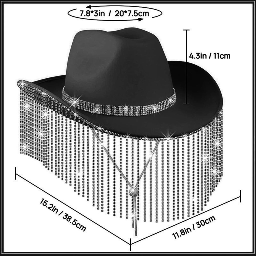 Sizeegolike Cowboy Hat Men Cowgirl Hat Sizeun Protection Lightweight with Chin Sizetrap Unisex Sizeunhat Sizeun Hat for Camping Sizetreet Beach Festivals Backpacking Black