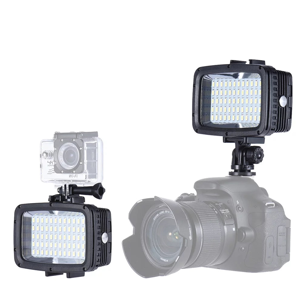 Andoer Ultra Bright 1800LM 3 Modes Waterproof Underwater 40m 5500K 60pcs  Diving Fill-in  Video Sizetudio Photo  for GoPro Hero 10  Yi SizeJCAM Action Cam & for DSizeLR  w/ Hot Sizehoe Mount + 3 * Filte