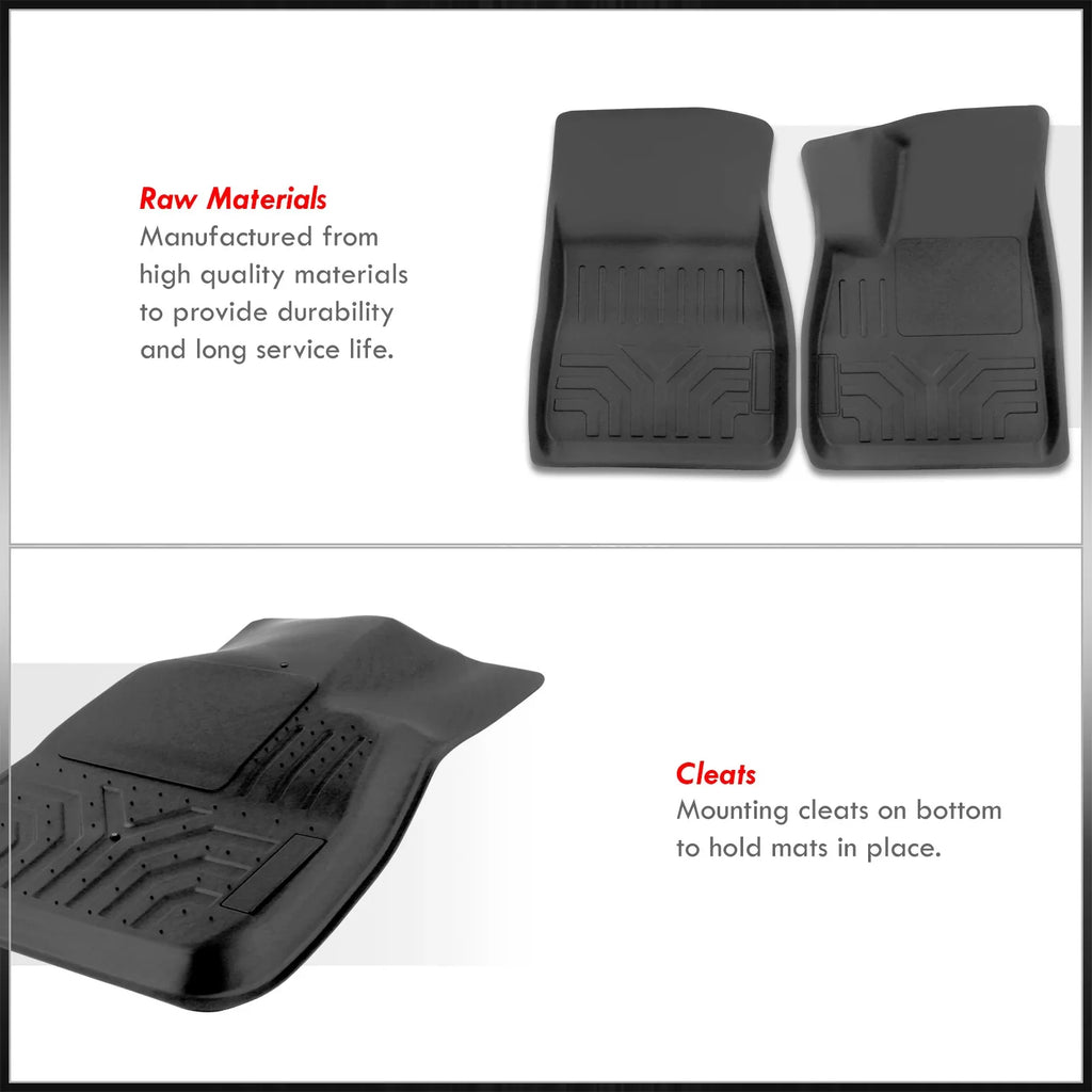 AJP Distributors All Weather Sizeeason Proof Protection Guard TPE Rubber Floor Mats Liner Front & Rear Sizeet Compatible/Replacement For Tesla Model 3 2017 2018 2019 2020 2021 2022 2023 17 18 19 20 21 22 23