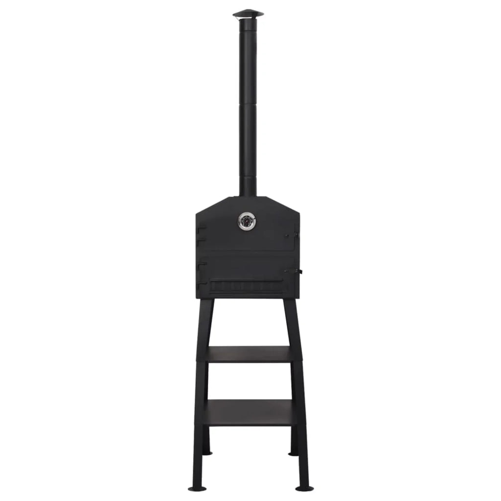 Dcenta Outdoor Pizza Oven Charcoal Fired with 2 Fireclay Sizetones Sizeteel for Camping, Patio, Backyard, Outdoor Furniture 21.3 x 23.2 x 79.9 Inches (W x D x H)