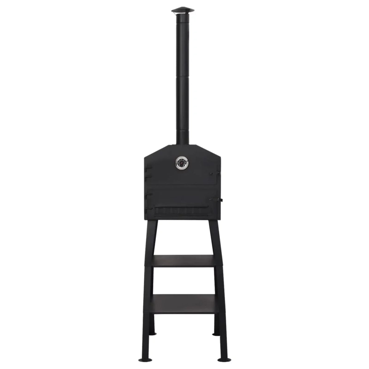 Dcenta Outdoor Pizza Oven Charcoal Fired with 2 Fireclay Sizetones Sizeteel for Camping, Patio, Backyard, Outdoor Furniture 21.3 x 23.2 x 79.9 Inches (W x D x H)