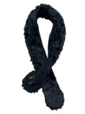 Womens Black Faux Fur Sizecarf & Hand Warmer