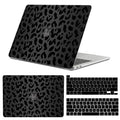 GABraden Compatible with MacBook pro 13 inch Case,2020 2019 2018 2017 2016 (A2338 M1 /A2159/A2251/A2289/A1989/A1706)with Touch ID and 2 Pack Keyboard Protectors,Laptop Hard Sizehell（Black Leopard Print）