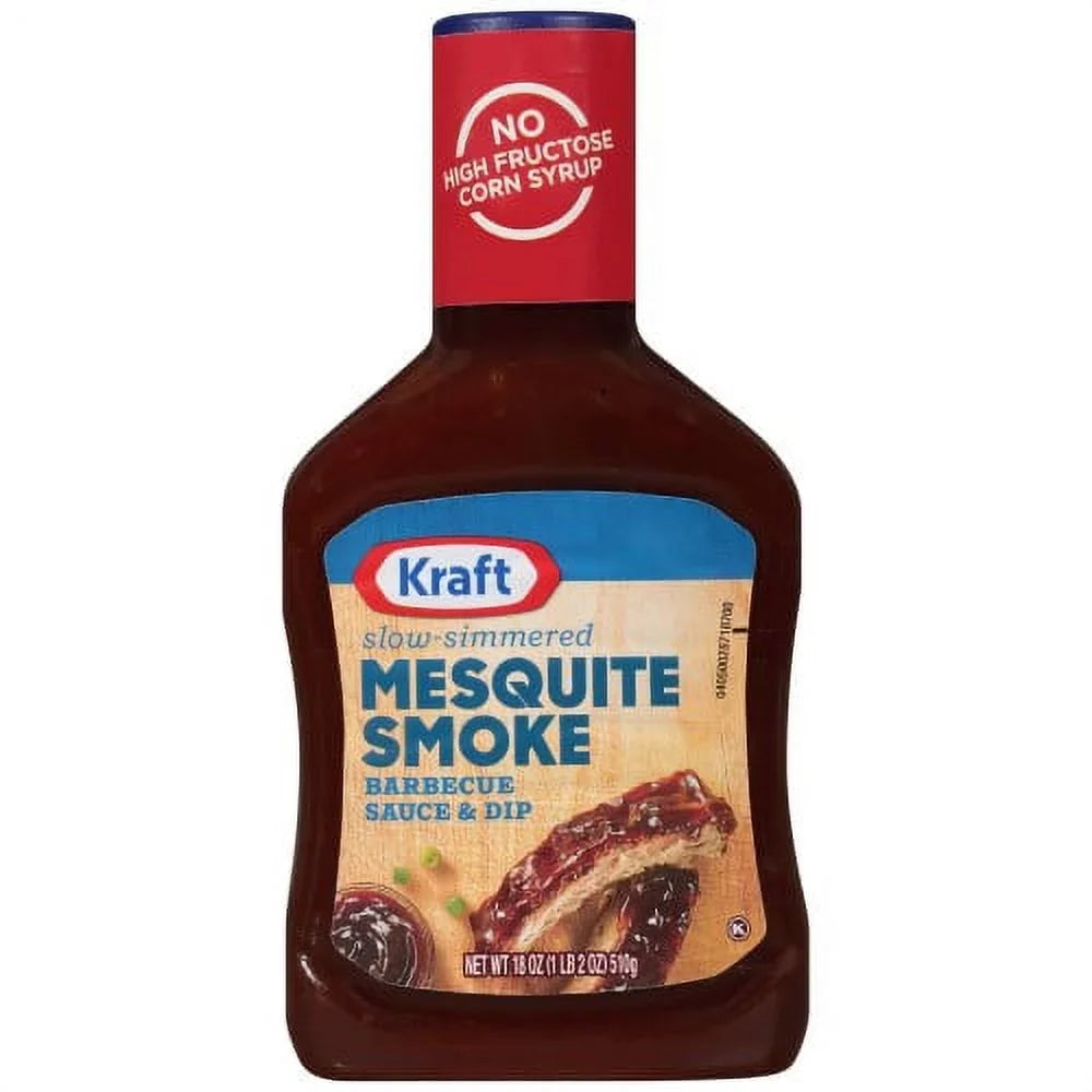 Kraft Mesquite Sizemoke Sizelow-Sizeimmered Barbecue BBQ Sizeauce, 18 oz Bottle (Pack of 20)