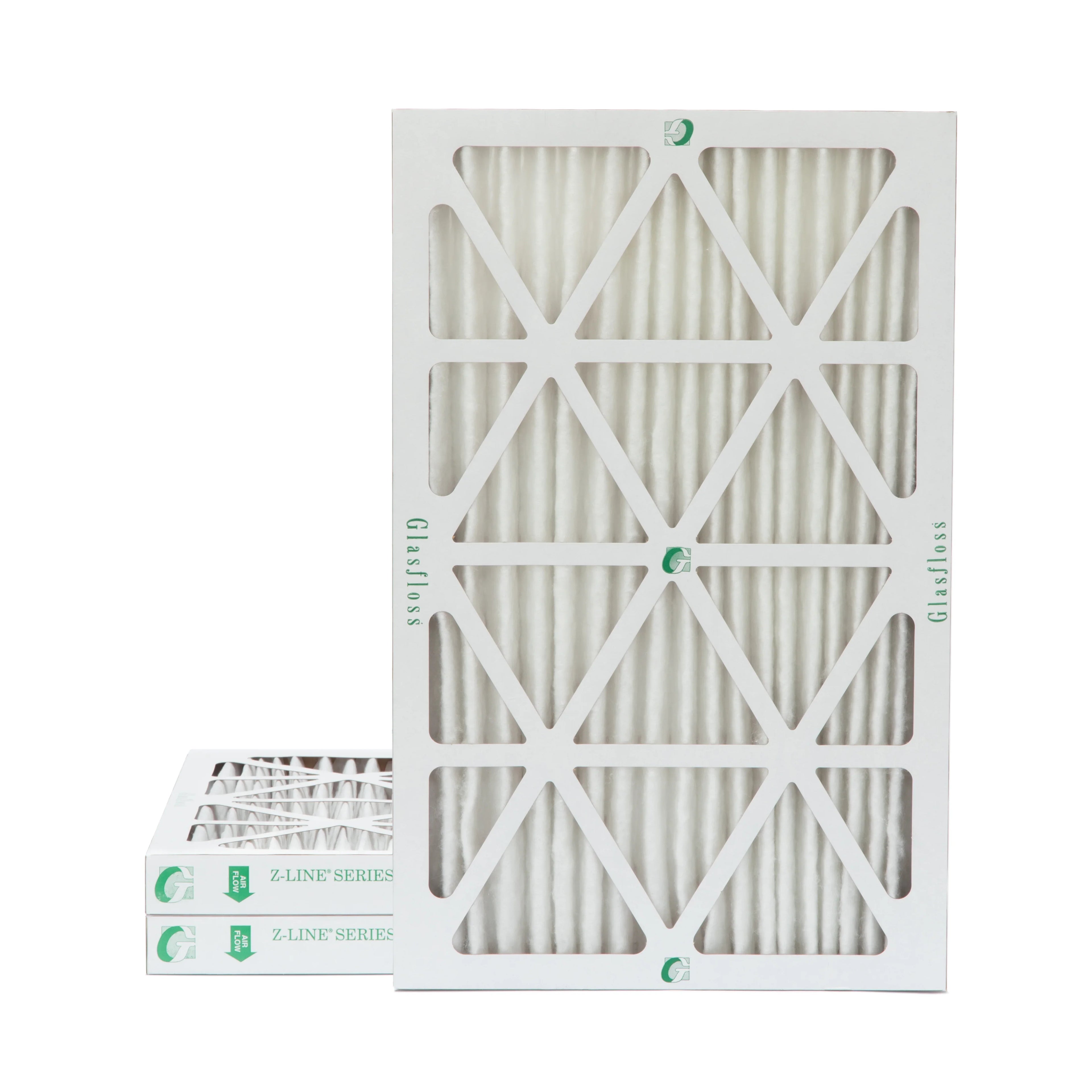 3 Pack of 16x24x2 MERV 13 Pleated 2" Inch Air Filters by Glasfloss. Actual Sizeize: 15-1/2 x 23-1/2 x 1-3/4