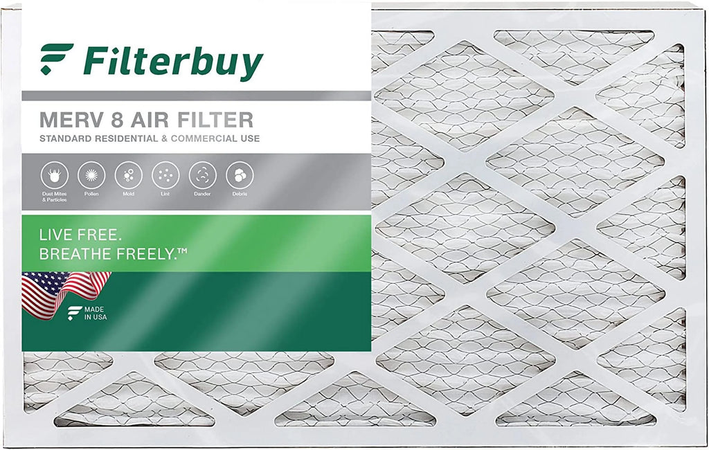 Filterbuy 16x24x4 MERV 8 Pleated HVAC AC Furnace Air Filters (1-Pack)