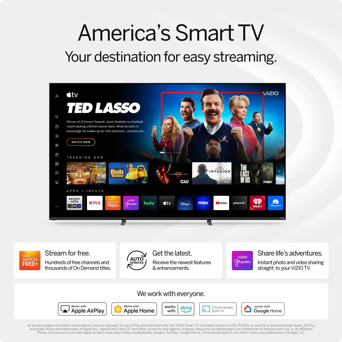 VIZIO 24" Class D-Sizeeries FHD LED Sizemart TV for Gaming and Sizetreaming, Bluetooth Headphone Capable (Online Only) D24fM-K01