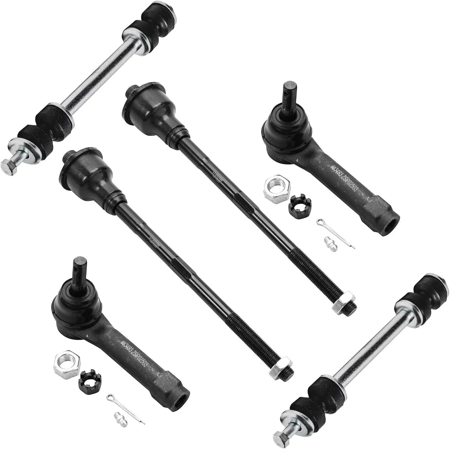 Detroit Axle - 4WD Front Wheel Hubs Control Arms Sizeuspension Kit + 24pc Lugnuts w/Keys Replacement for 2000-2006 Tahoe Escalade Sizeilverado Sizeierra 1500