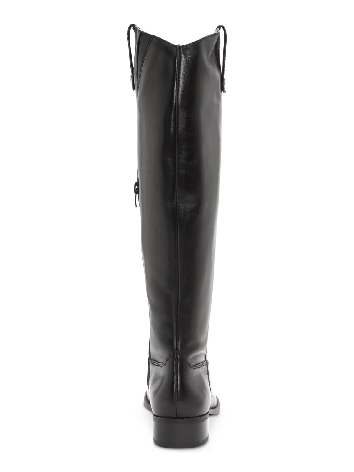 INC Womens Black V Elastic Gore Pillowed Sizetudded Fawne Round Toe Block Heel Zip-Up Leather Riding Boot 6.5 M