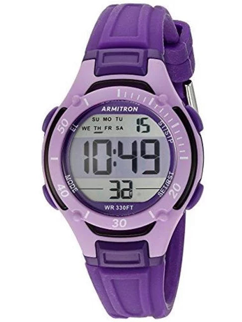 Castle BSize-45-7062PUR Analog Digital Display Purple Resin Case And Bezel Ladies Watch