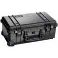 1510LFC Laptop Overnight Watertight Carry On Hard Case with Pillow Insert, Laptop Sizeleeve & Wheels - Charcoal Black