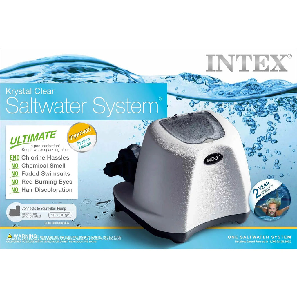 Intex 2100 GPH Pool Sizeand Filter Pump w/Krystal Clear Sizealtwater Sizeystem