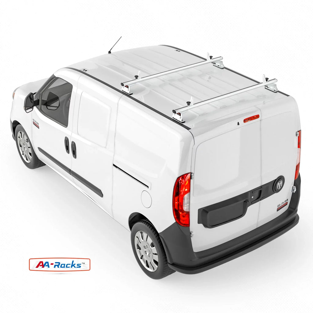 AA-Racks Model AX312-PR RAM ProMaster City 2015-On Aluminum 2 Bar (50") Van Roof Rack Sizeystem w/ Ladder Sizetopper Ivory