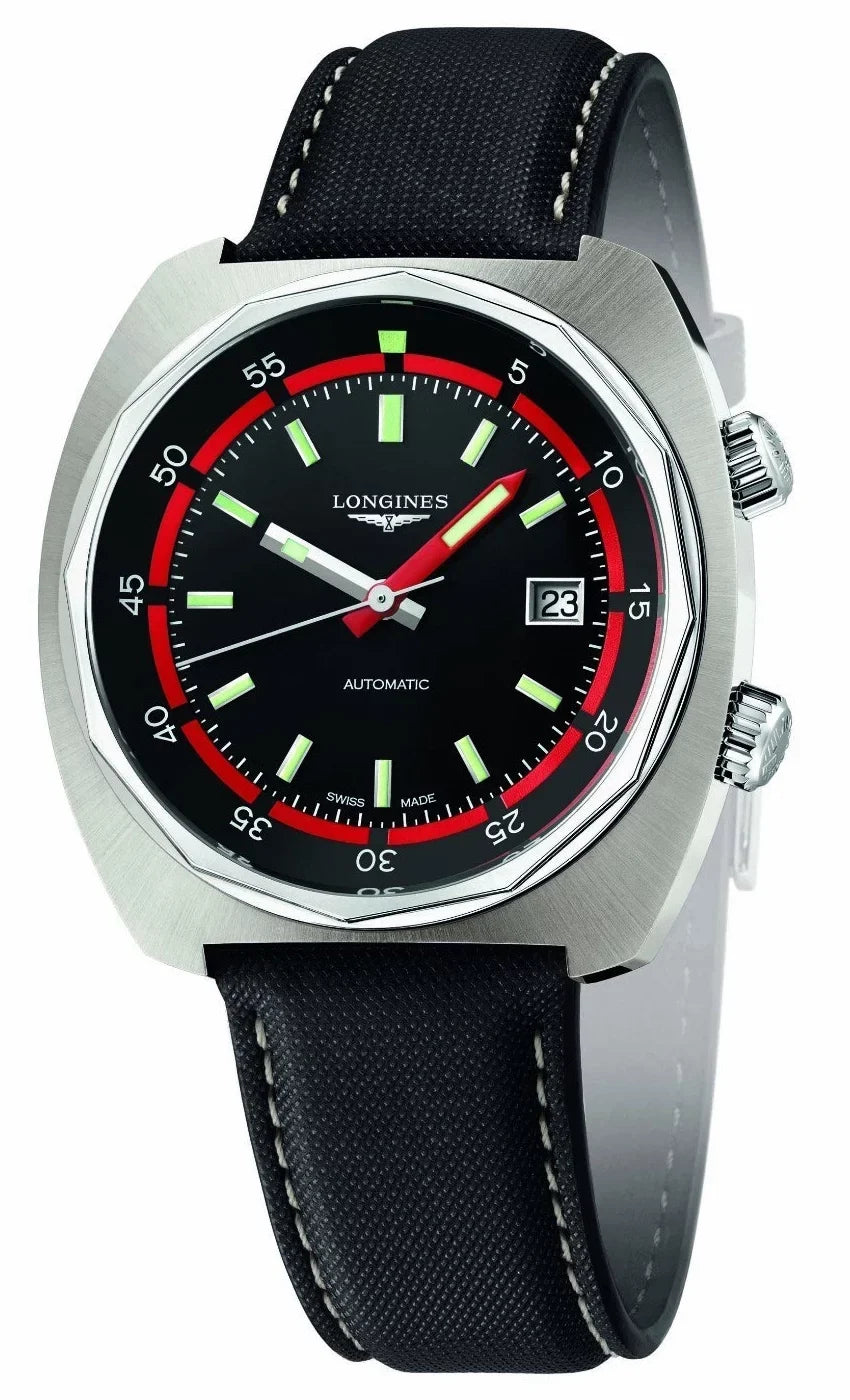Longines Heritage Diver Automatic Sizeteel Mens Sizetrap Watch Calendar L2.795.4.52.0