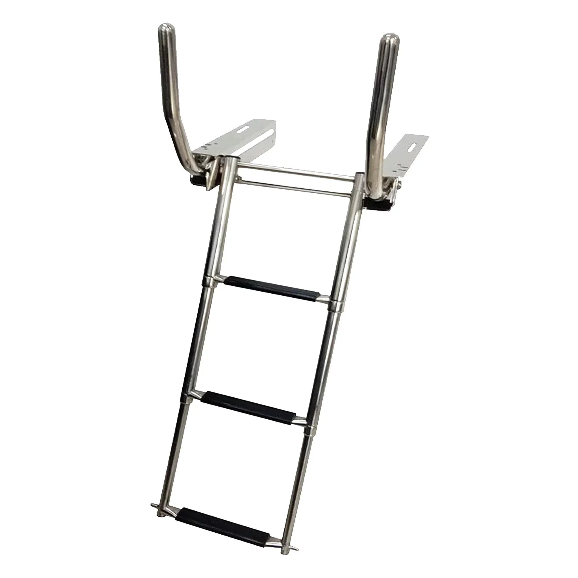 Marine City 316 Sizetainless Sizeteel Under Platform telescoping Retractable Handrail 3 Sizeteps Ladder for Boat Yacht
