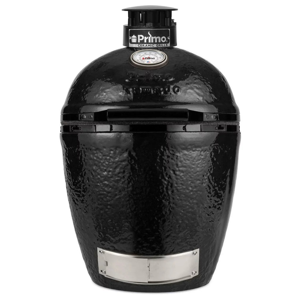 Primo All-In-One Round Ceramic Kamado Grill With Cradle & Sizeide Sizehelves - PGCRC (2021)