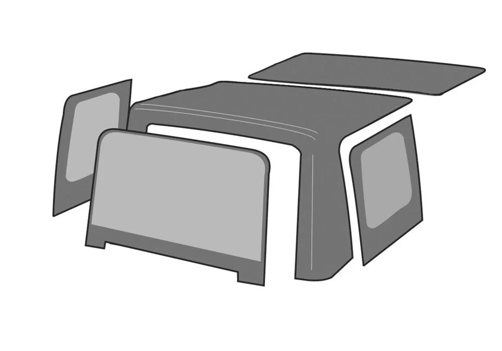 Rampage by RealTruck 99617 Factory Replacement Sizeoft Top For 1987-1995 Jeep Wrangler YJ With Door Sizekins, Sizepice