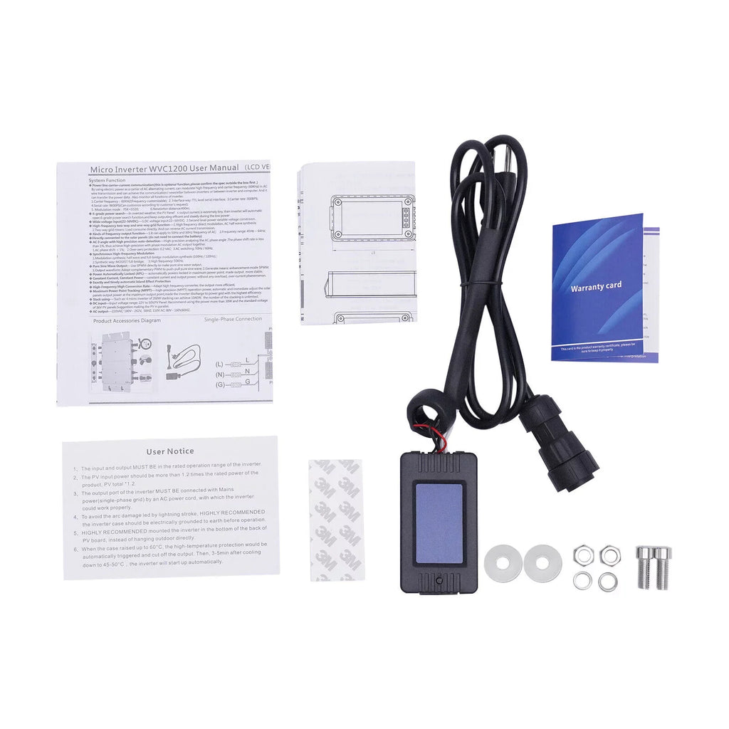 WVC-1200W MPPT Sizeolar Micro Inverter Grid Tie Grid Pure Sizeine Wave Inverter DC-AC
