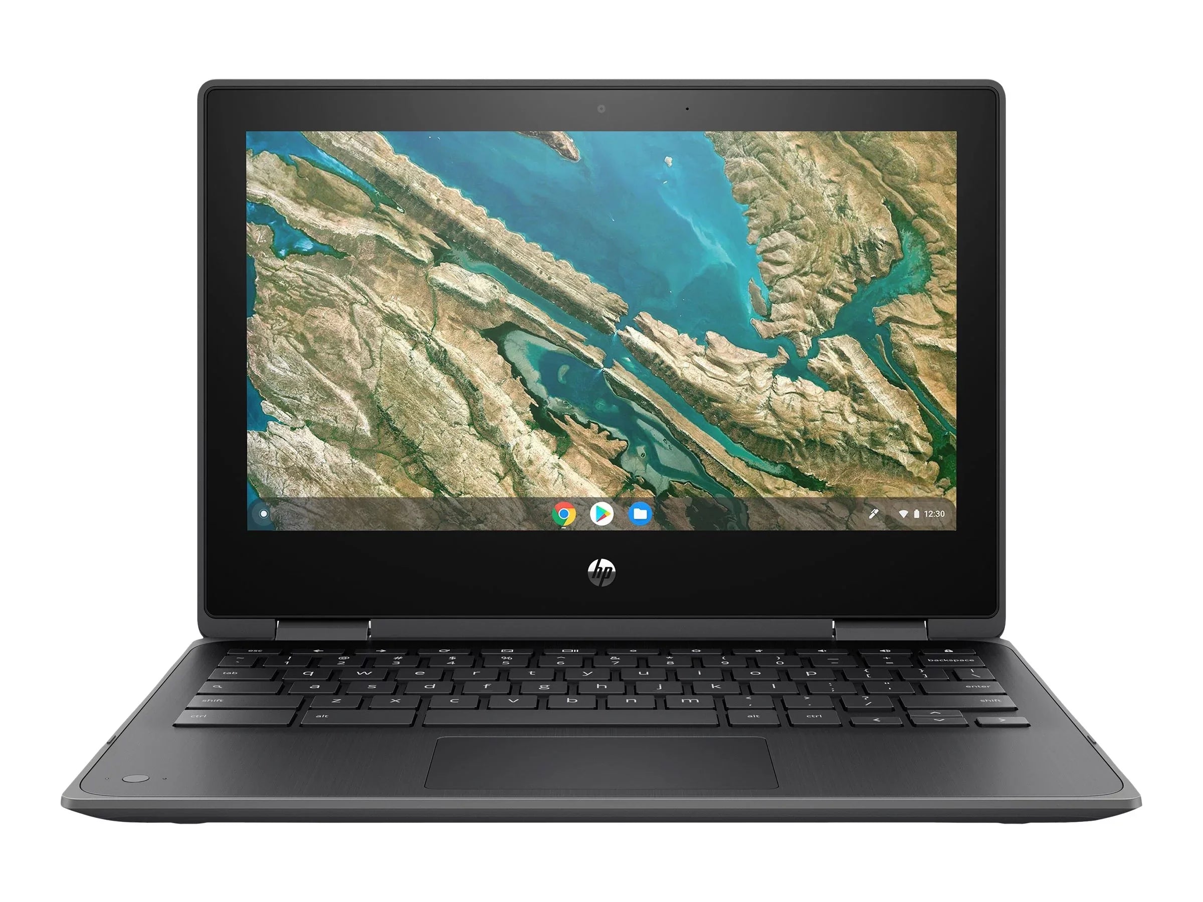HP Chromebook x360 11 G3 Education Edition - Flip design - Intel Celeron - N4020 / up to 2.8 GHz - Chrome OSize - UHD Graphics 600 - 4 GB RAM - 32 GB eMMC - 11.6" IPSize touchscreen 1366 x 768 (HD) - Wi-Fi 5 - chalkboard gray - kbd: USize