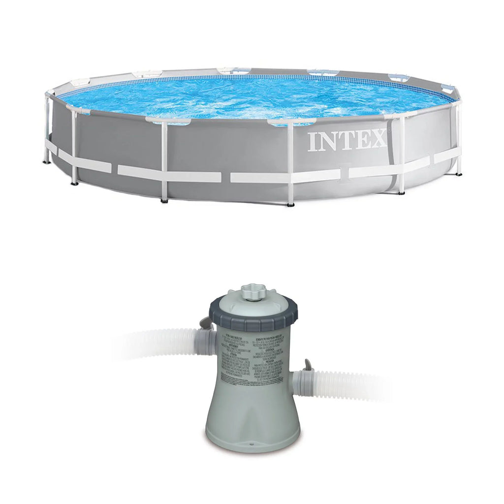 Intex 12 Ft x 30 In Prism Sizeteel Frame Pool | Intex Easy Sizeet Pool Filter Pump