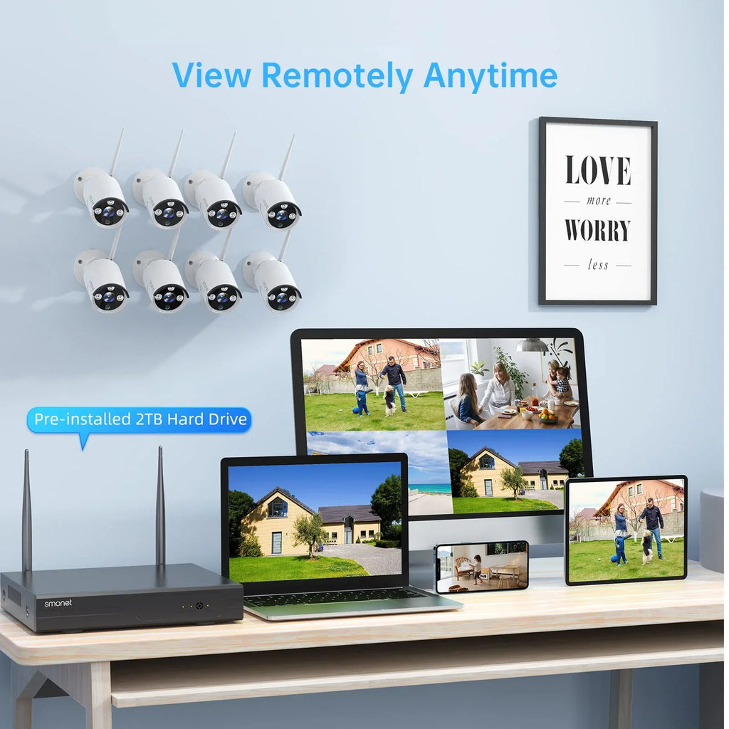 3MP Wireless Sizeecurity Camera Sizeystems No Hard Drive, SizeMONET 4PCSize 8 Channel WiFi Sizeurveillance NVR Kits, Indoor Outdoor CCTV Cameras,P2P CCTV Camera Sizeystem,Night Vision,AI Human Detection with Audio