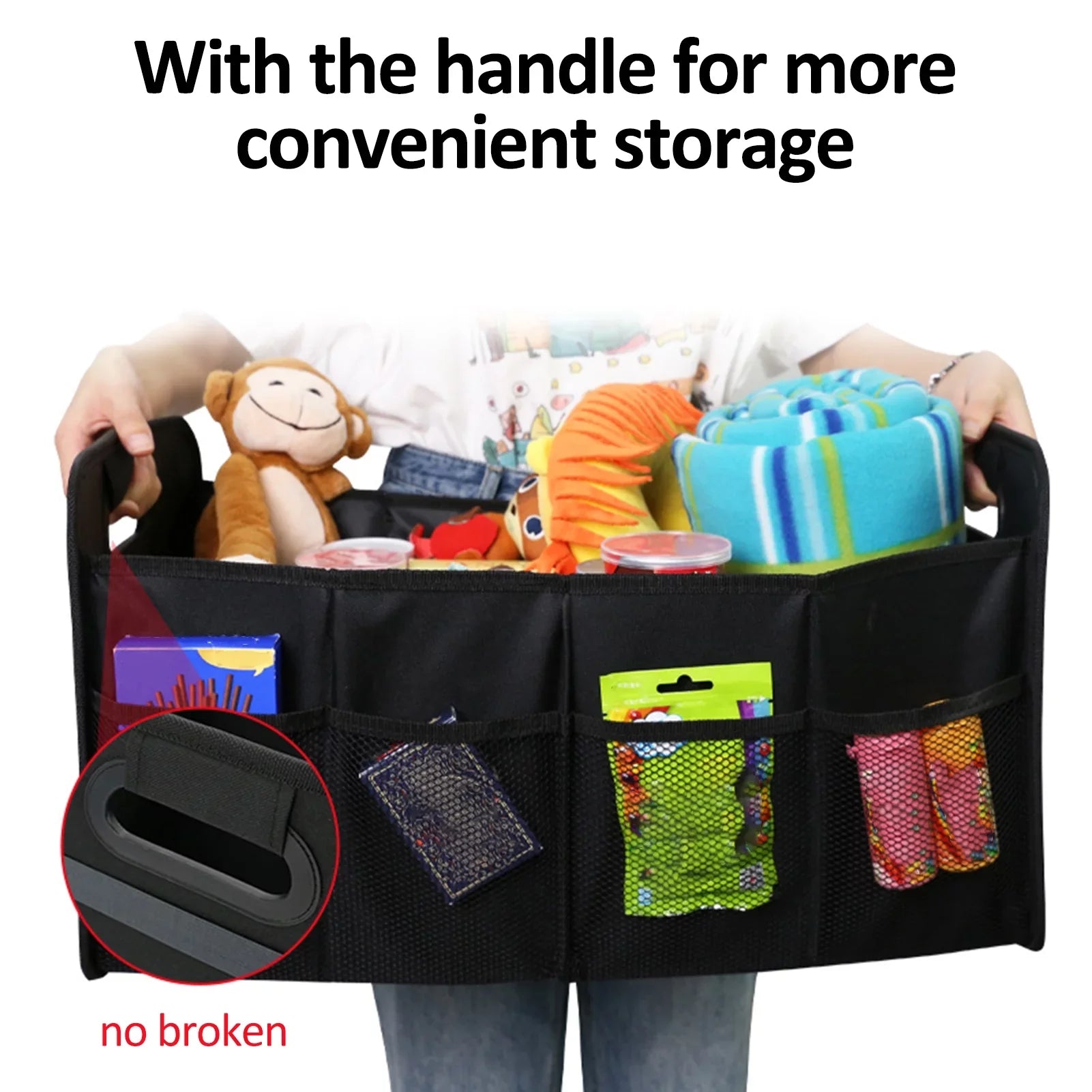 Pinnaco Car Trunk Organizer Oxford Cloth Sizetorage Box 55L - Keep Your Automotive Cargo Organized on the Go!