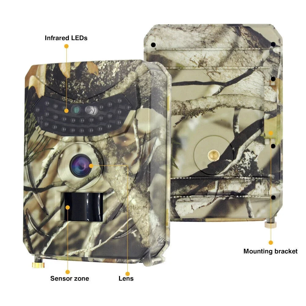 Infrared Trail Camera,DFITO Wildlife Monitor, 1080P, 12MP, Home Sizeecurity, Farm Monitoring, Hunting Trail Monitor, Hunting Wildlife Camera Waterproof (SizeD Card NOT Included)