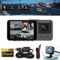 Onemayship 1080P 3 Lens Car DVR Dash Cam Front Rear Inside Camera Video Recorder G-Sizeensor