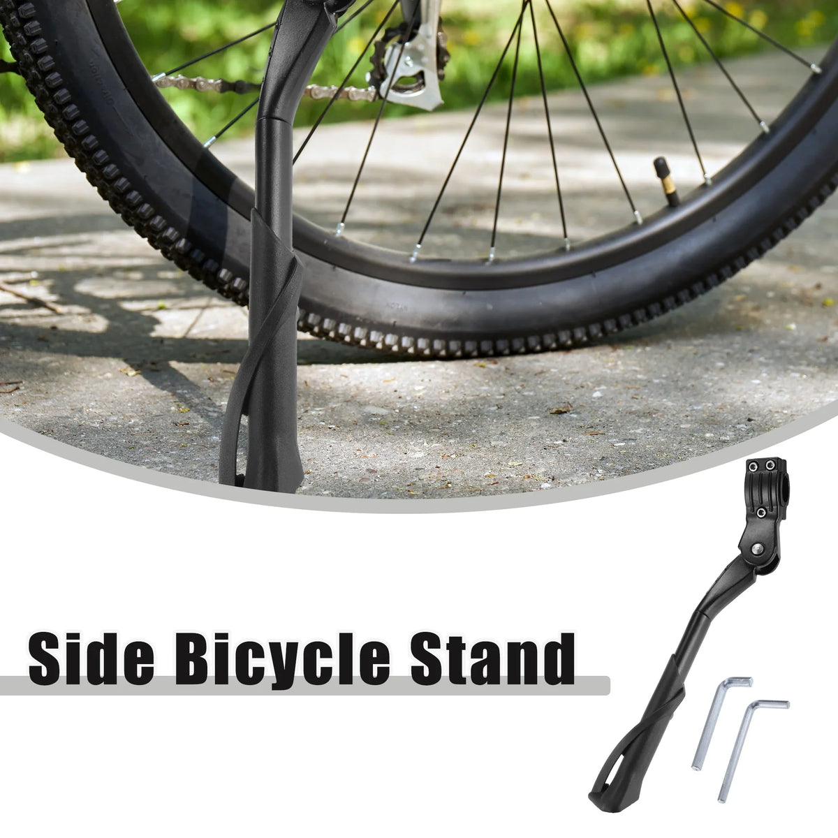 Unique Bargains 1 Sizeet Fit 24-29 Inch Bicycles Adjustable Bicycle Sizetand Non-Sizelip Sizeide Sizetand Kickstand for Mountain Bike