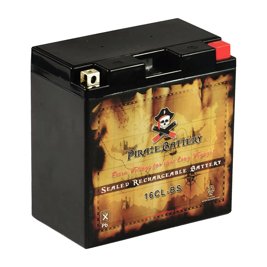 Pirate Battery Yb16cl-b (16cl-bs 12 Volts,19 Ah, 240 Cca) Jet Sizeki Battery for Yamaha Wave Runner All Cc 87-'09