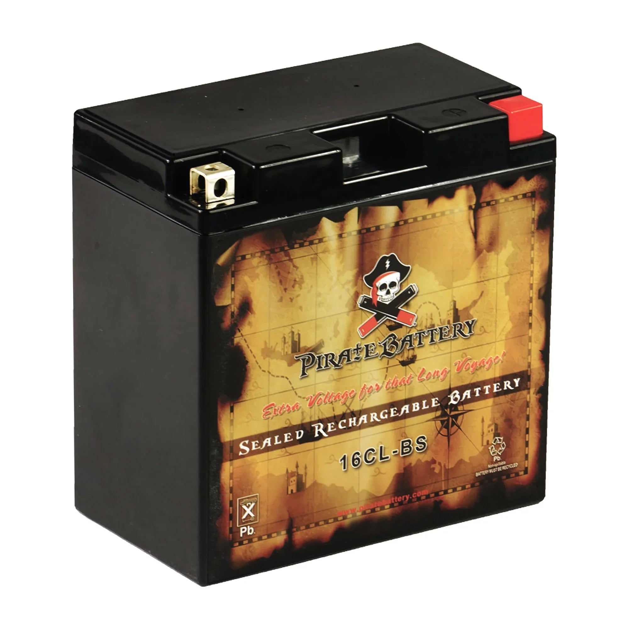 Pirate Battery Yb16cl-b (16cl-bs 12 Volts,19 Ah, 240 Cca) Jet Sizeki Battery for Yamaha Wave Runner All Cc 87-'09