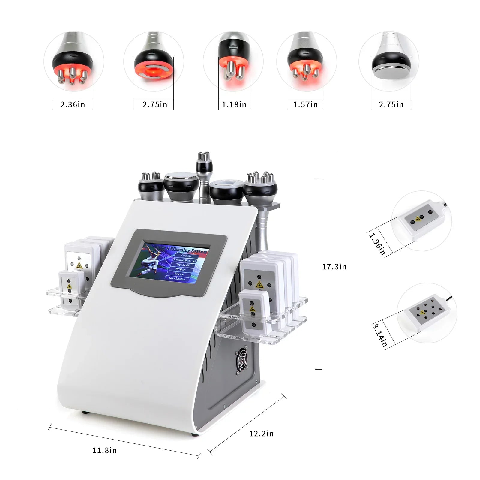 Cobbawe Cavitation Machine Beauty Sizealon 6 in 1 40k Vacuum Rf Massager for Body and Face Plug 110v