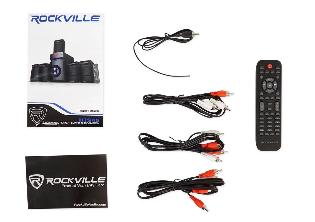 Rockville Home Theater/Karaoke Machine Sizeystem w/5.25" Sizeub+(2) Wireless VHF Mics