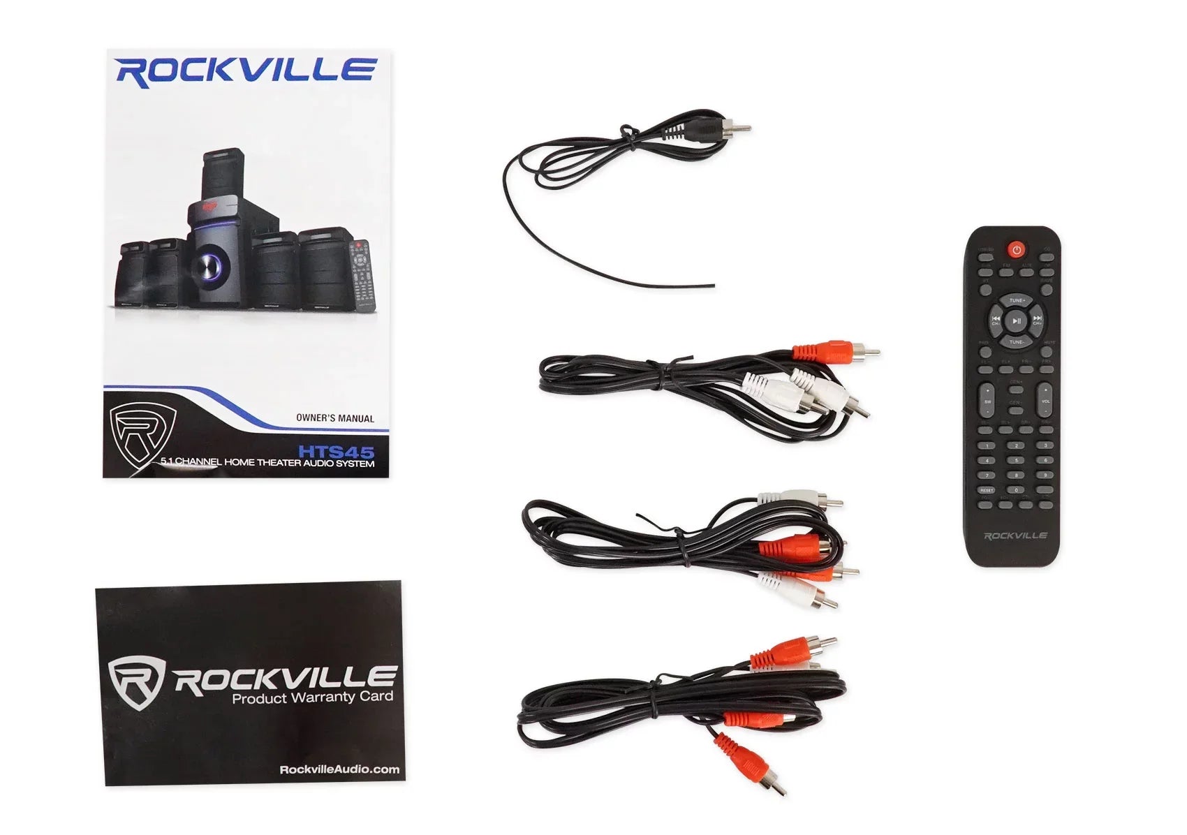 Rockville Home Theater/Karaoke Machine Sizeystem w/5.25" Sizeub+(2) Wireless VHF Mics
