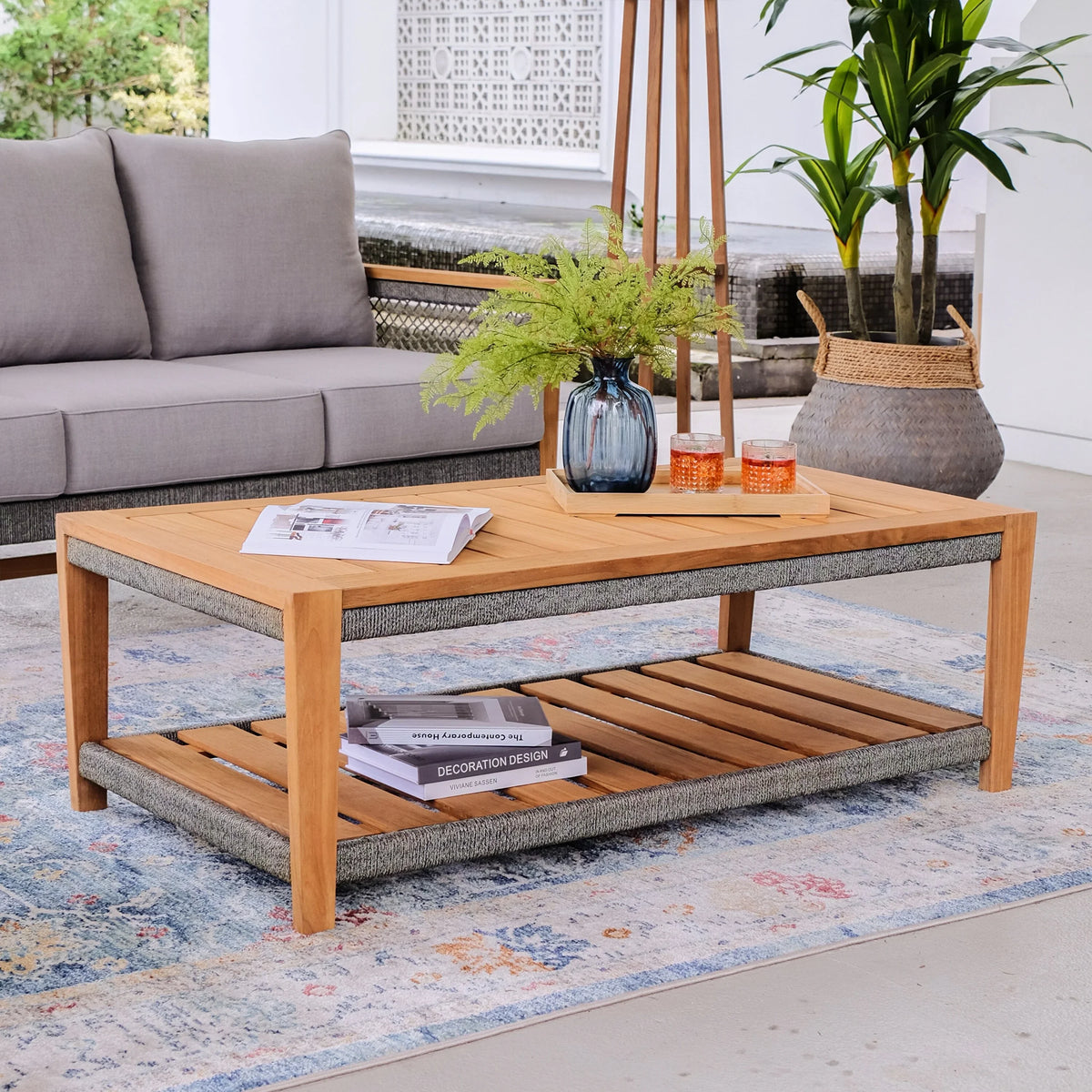 Cambridge Casual  Nassau Teak Patio Coffee Table