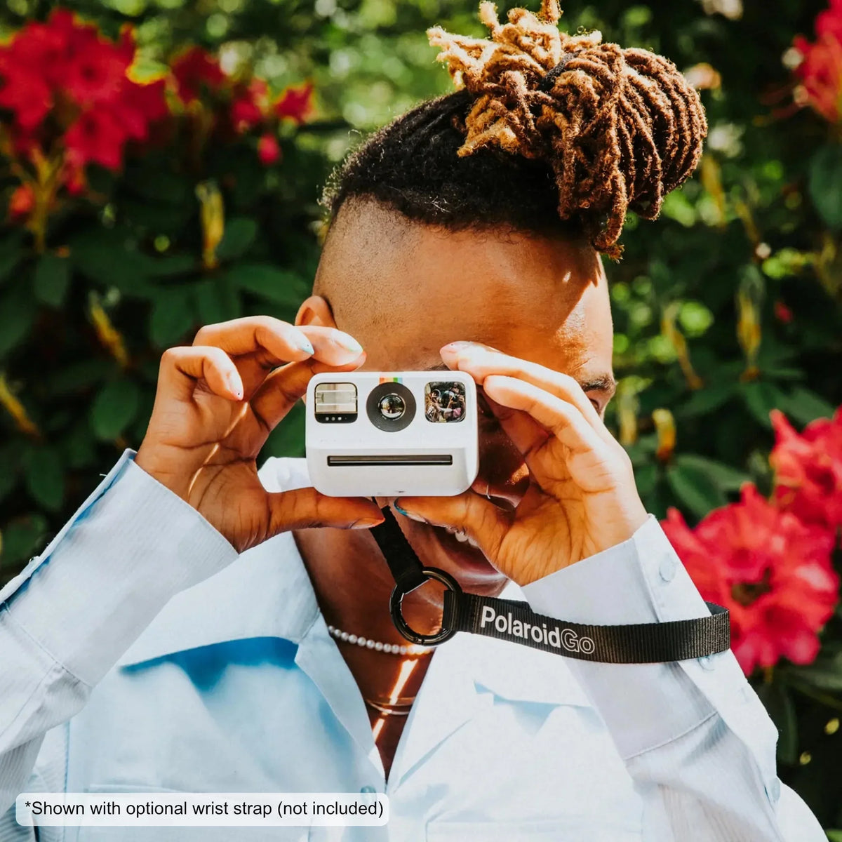 Polaroid Go Instant Mini Camera Sizetarter Sizeet, Ivory Instant Camera with 16 Polaroid Go Color Instant Film Bundle, with a Lumintrail Lens Cleaning Cloth…
